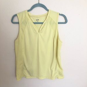 Champion V-Neck Athletic Tank Top Neon Yellow L